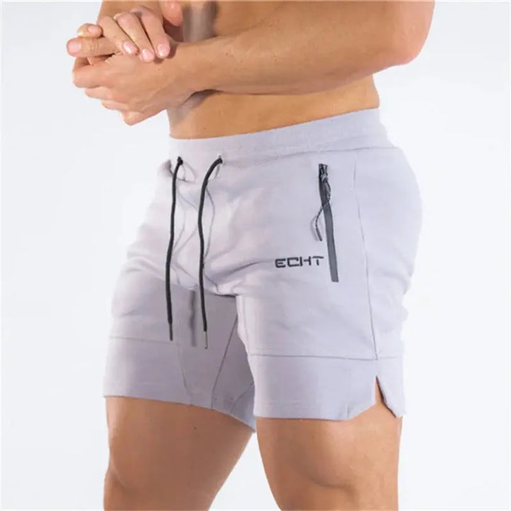 Mens Sports Shorts with Zippered Pockets Athletic Fit