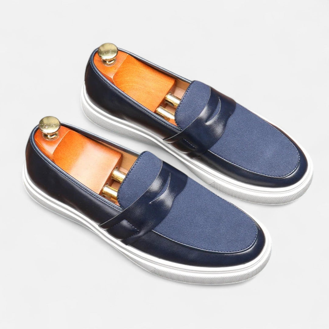 Mens Penny Loafers Hybrid Leather Slip-On