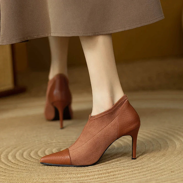 Womens Leather Heels Classic Fit