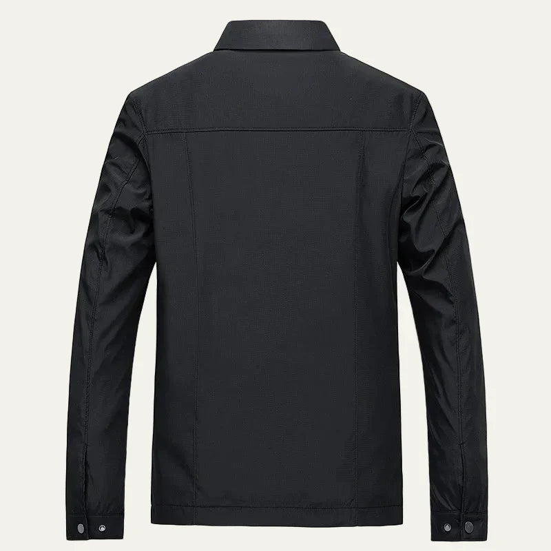 Mens Work Jacket Check Pattern Lined Full Zip