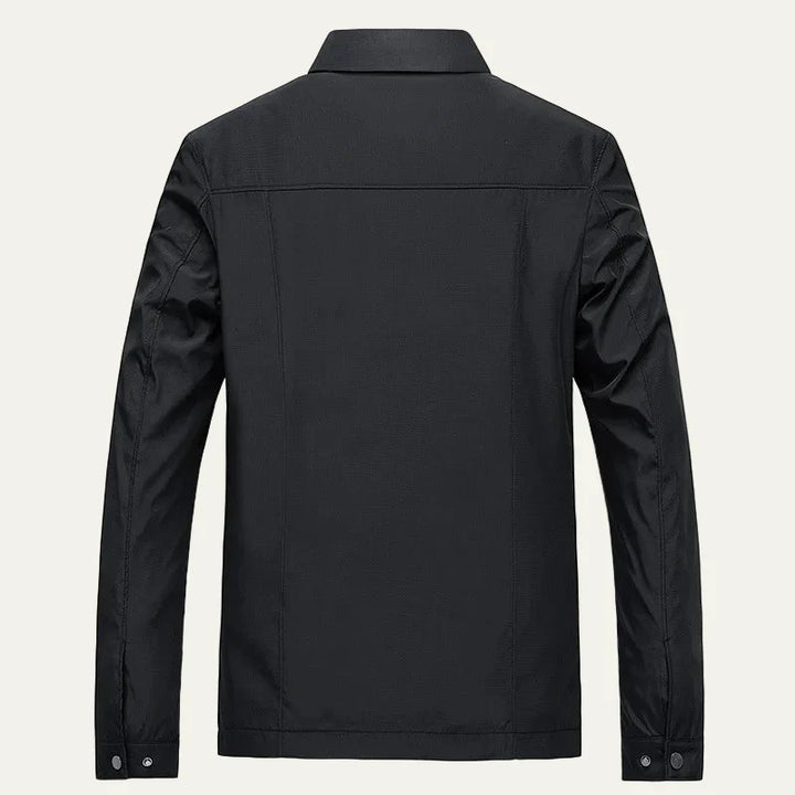 Mens Work Jacket Check Pattern Lined Full Zip