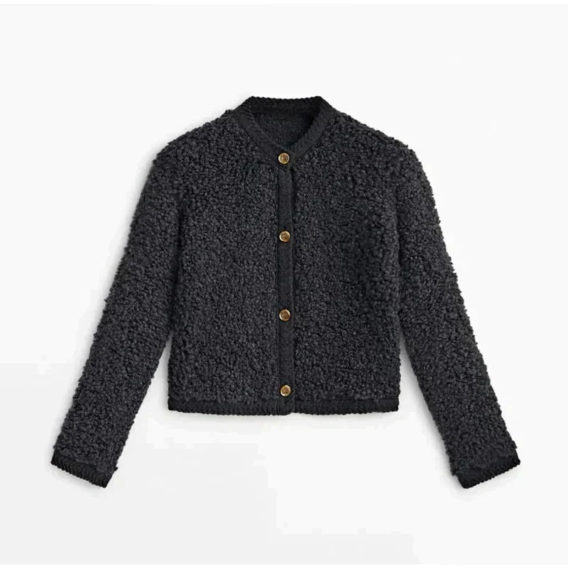 Womens Casual Teddy Jacket Soft Relaxed Fit