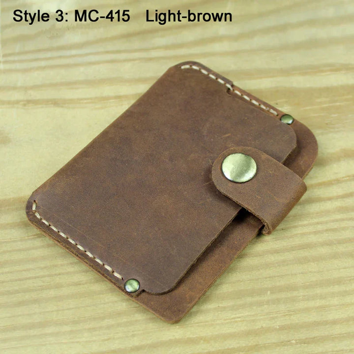 Mens Card Wallet Genuine Leather Slim Fit