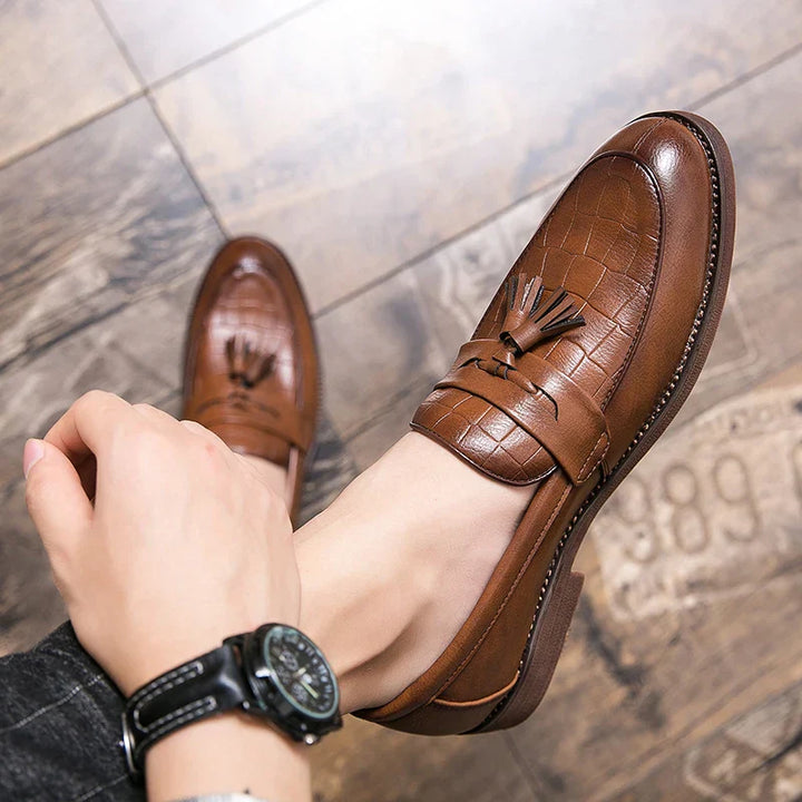 Mens Leather Moccasin Loafers
