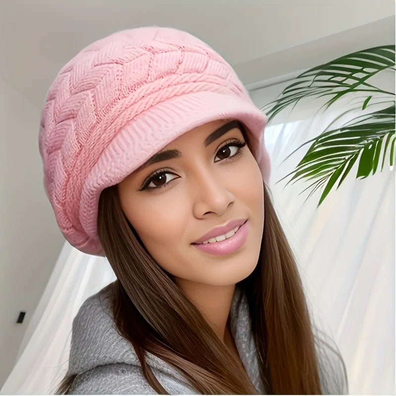 Womens Beanie Hat Knit Warm Cold Weather