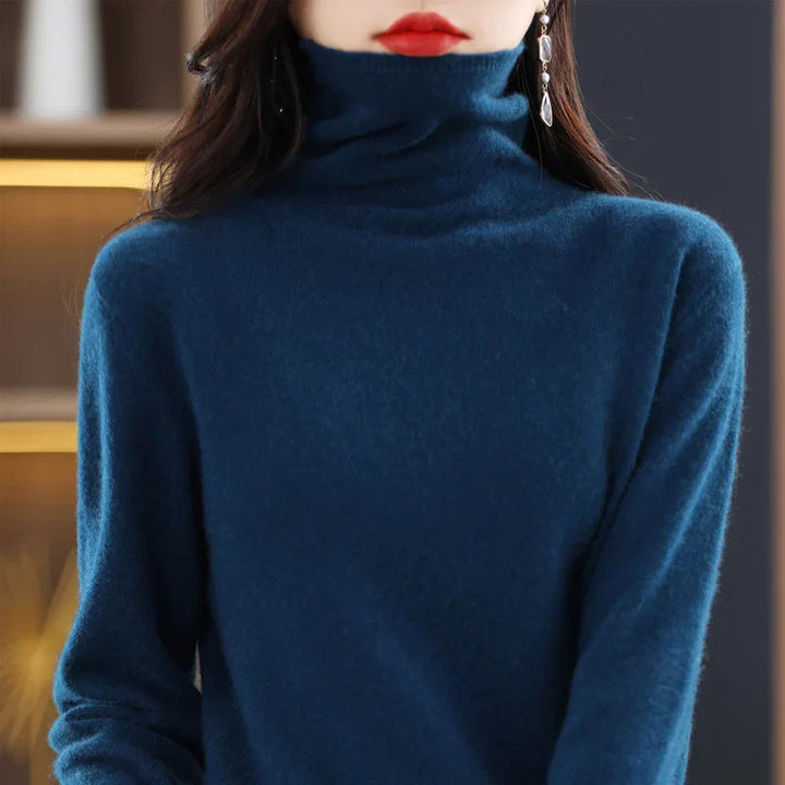 Womens Crew Neck Sweater Soft Merino Wool