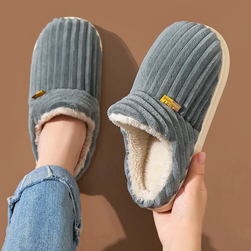 Womens Faux Fur Slide Slippers Soft Warm Indoor Shoes