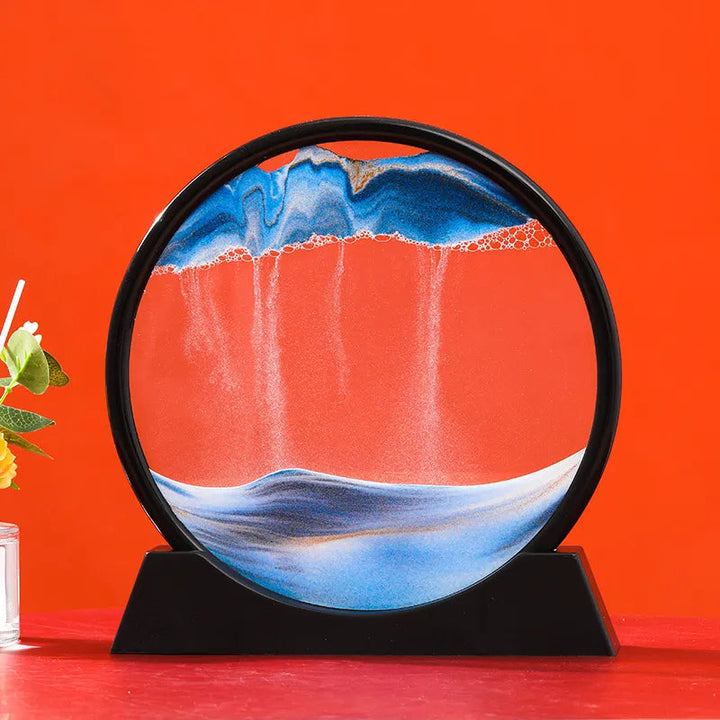 Decorative Glass Hourglass with Flowing Sand
