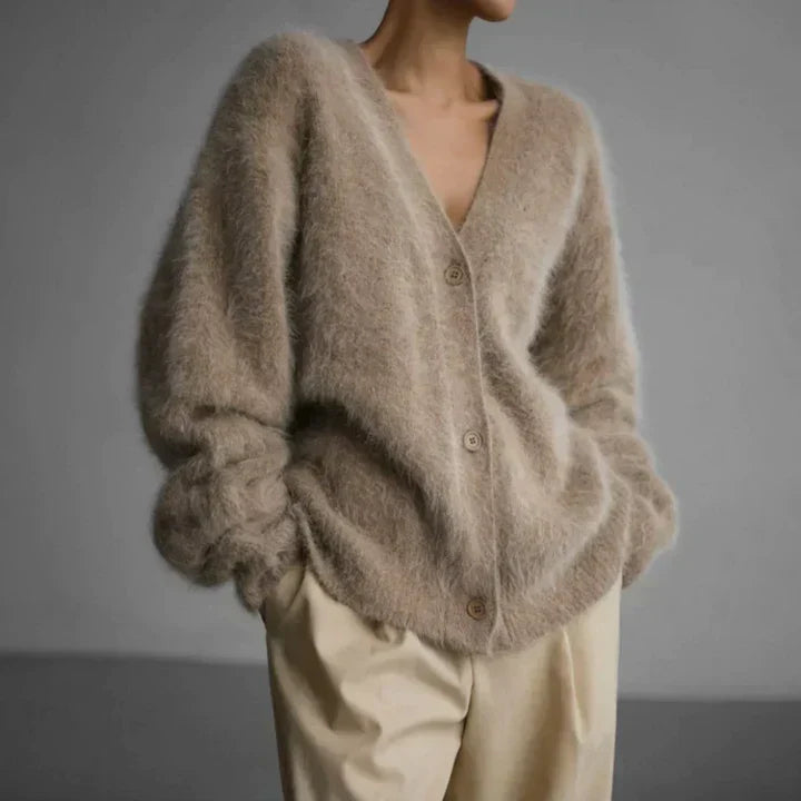 Womens Cardigan Ultra-Soft Knit Relaxed Fit