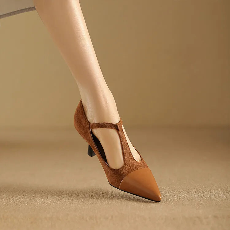Womens Leather Heels Classic Fit