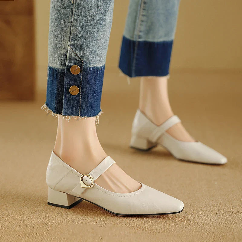 Womens Heels Genuine Leather Classic Fit