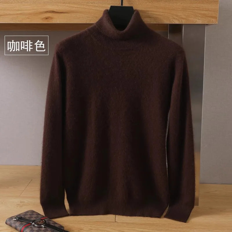 Mens Cashmere Crew Neck Sweater Soft Fit