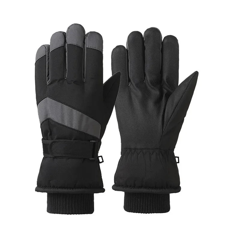 Unisex Wrist-Length Gloves Textured Palm Ribbed Cuff
