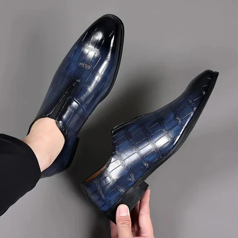 Mens Loafers Genuine Leather Slip-On