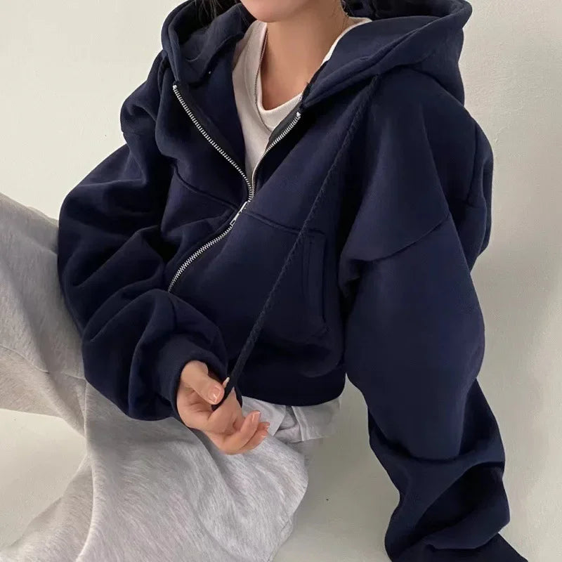 Womens Hoodie Sweatshirt Fleece Winter Warm