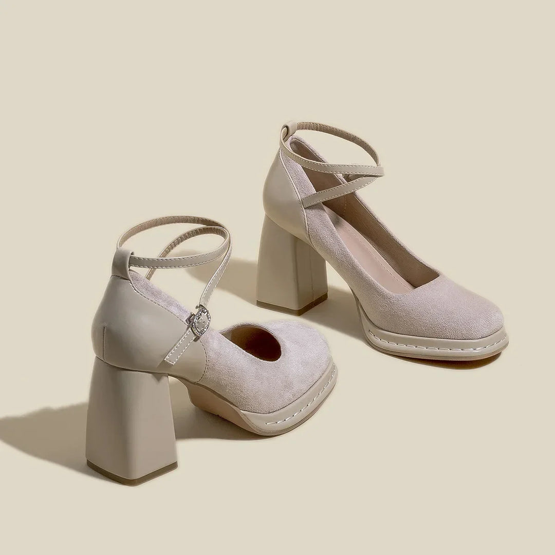 Womens Heeled Shoes Elegant Slip-On