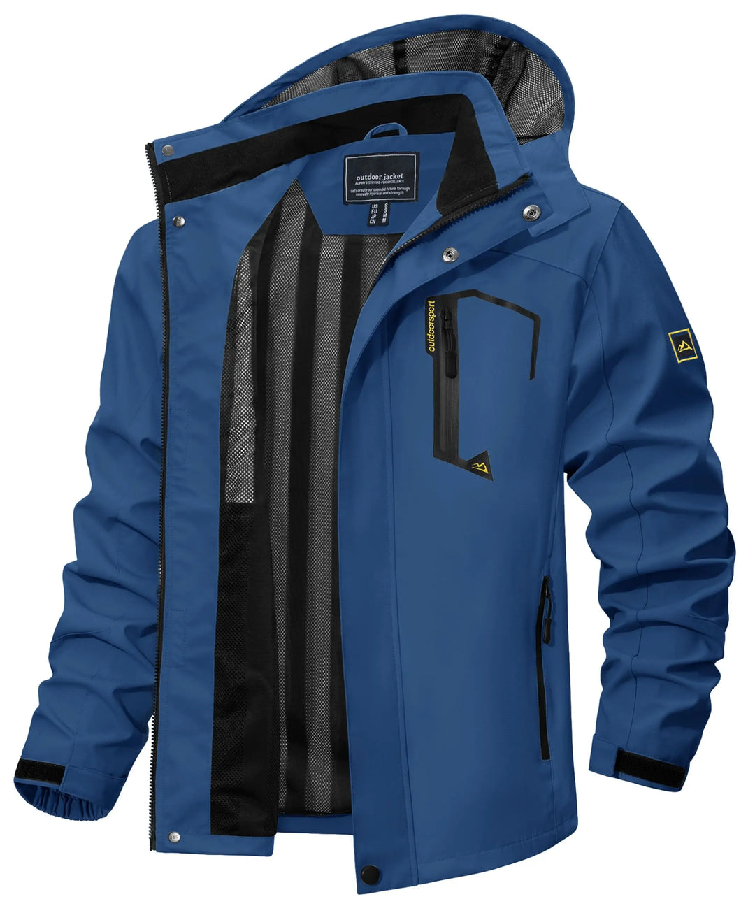 Mens Windbreaker Jacket Waterproof Breathable Lightweight