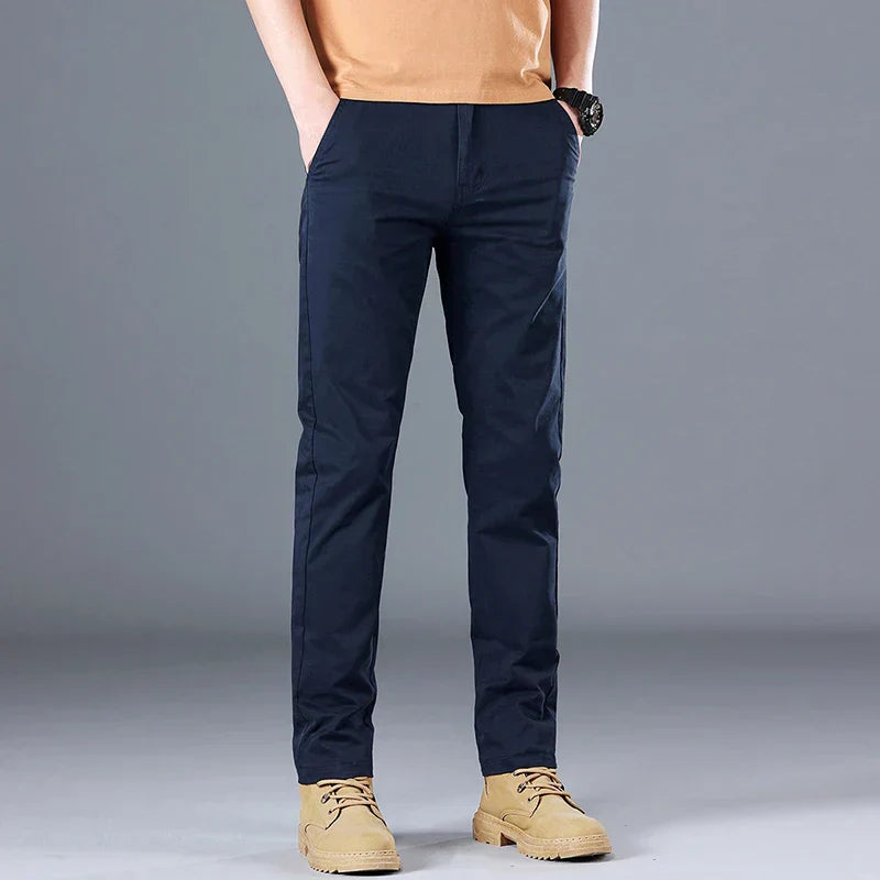 Mens Formal Trousers Slim Fit Office Wear - BritishMode