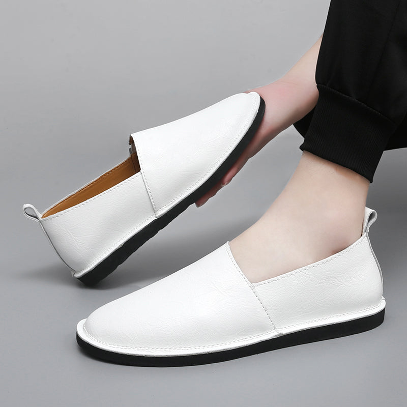 Mens Loafers Genuine Leather Slip-On