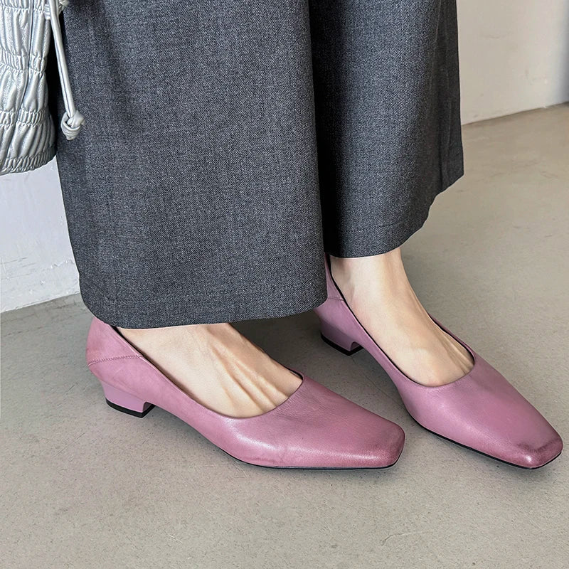 Womens Genuine Leather Pumps Classic Fit - BritishMode