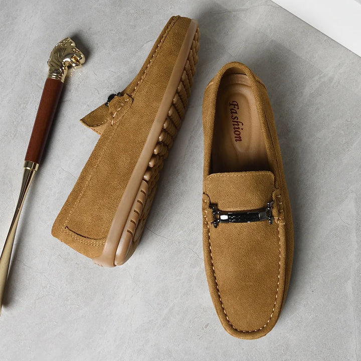 Mens Loafers Suede Slip-On