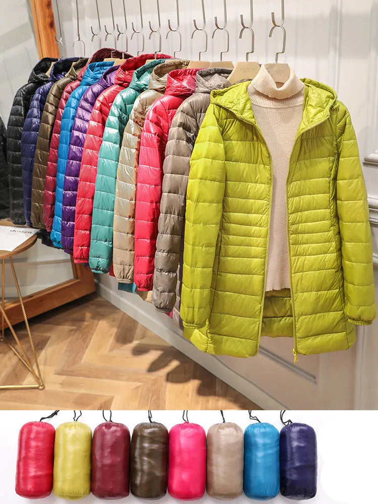 Womens Insulated Down Parka Warm Lightweight Fit - BritishMode