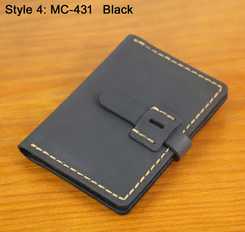 Mens Card Wallet Genuine Leather Slim Fit