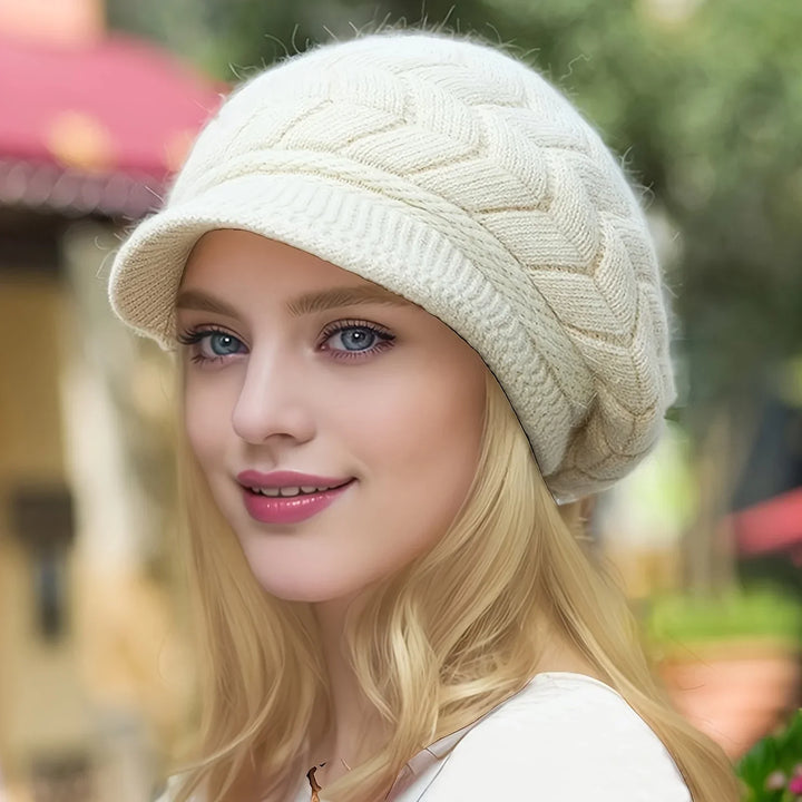 Womens Beanie Hat Knit Warm Cold Weather - BritishMode