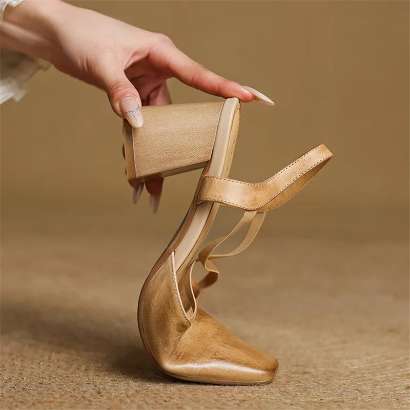 Womens Heels Genuine Leather Classic Fit