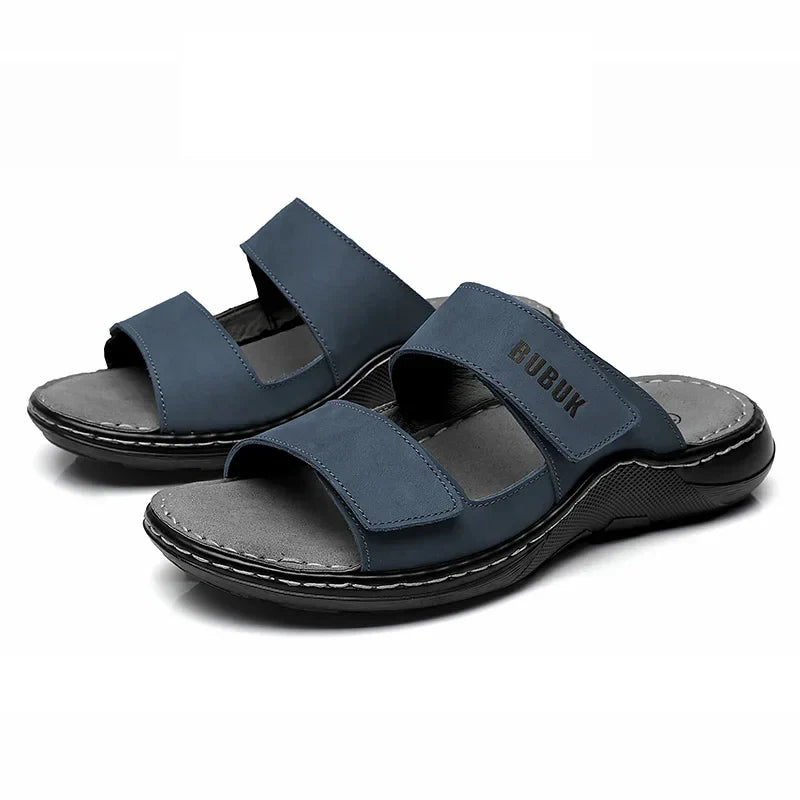 Mens Water Shoes Real Leather Slip-On