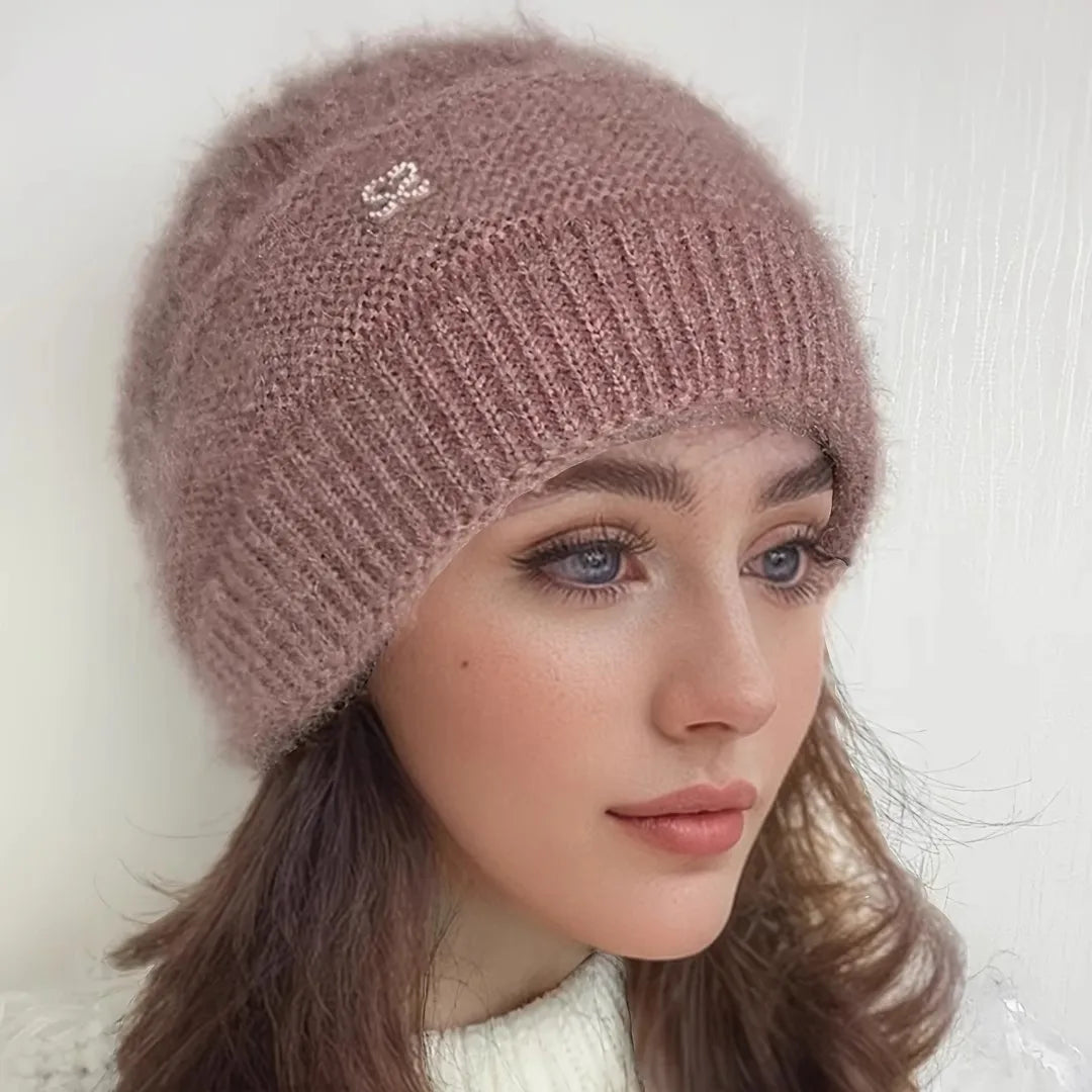 Unisex Cable Knit Beanie Warm Thick Fit