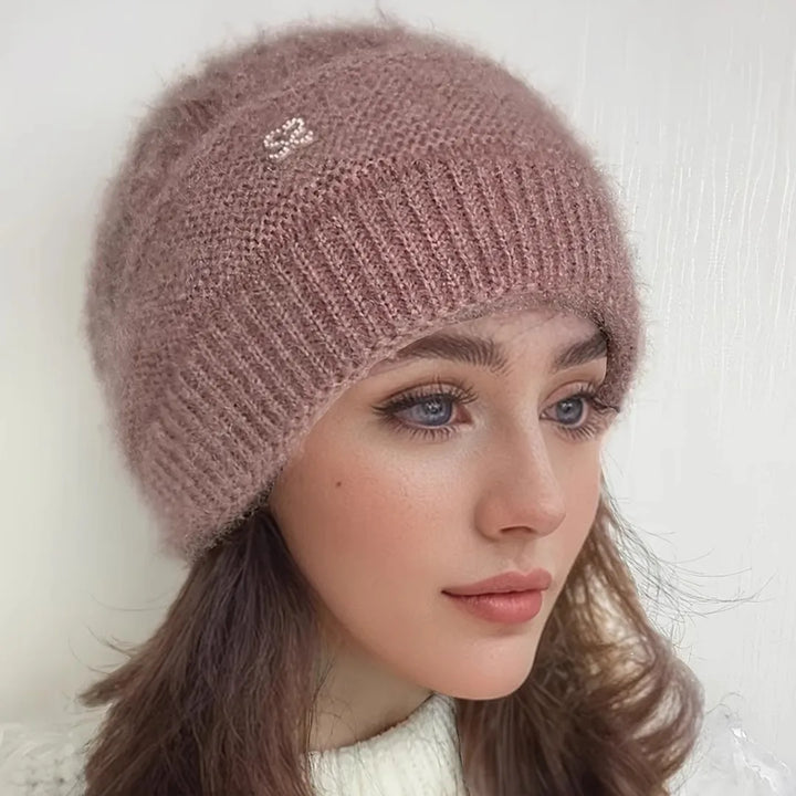 Unisex Cable Knit Beanie Warm Thick Fit