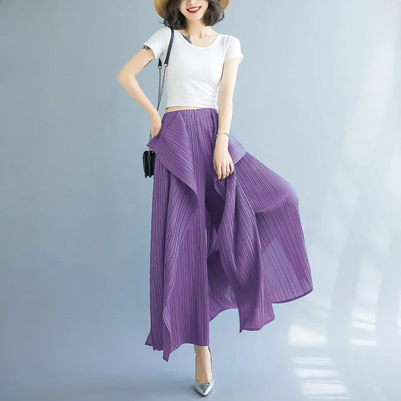 Womens Slim Fit Mermaid Leg Pants Elegant Style