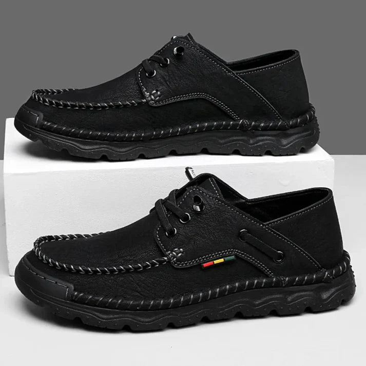 Mens Leather Shoes Genuine Leather Slip-On
