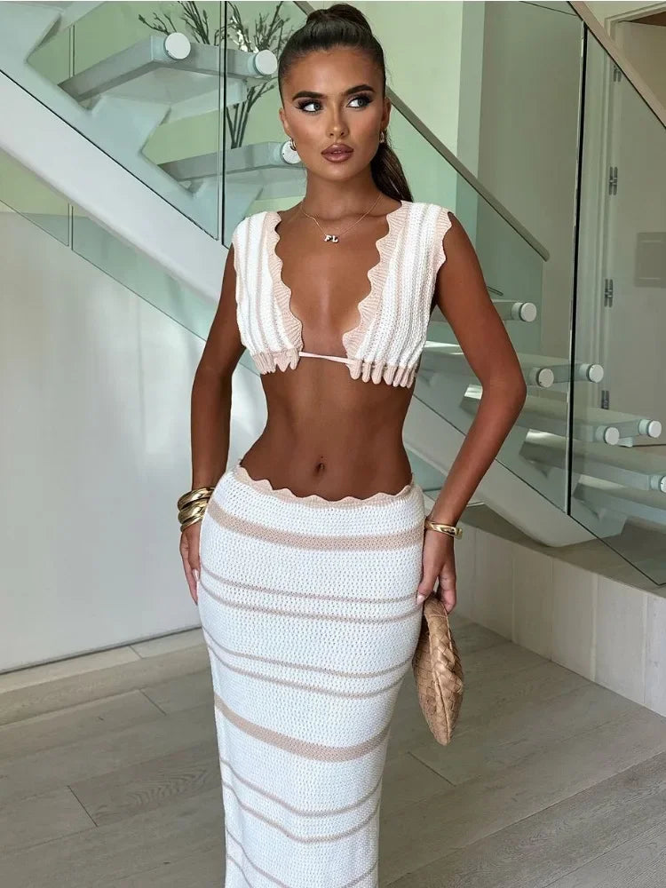 Womens Summer Beach Set Lightweight Chic Style - BritishMode