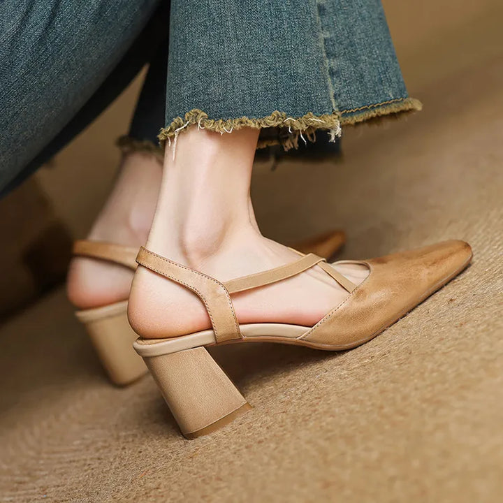 Womens Heels Genuine Leather Classic Fit