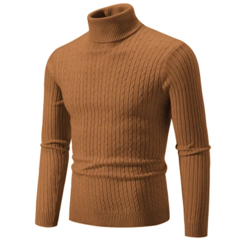 Mens Knit Sweater Crew Neck Warm