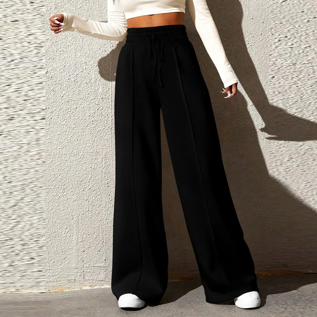 Womens Wide Leg Joggers with Elastic Waist Comfortable Fit