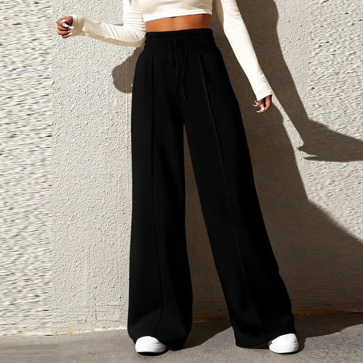 Womens Wide Leg Joggers with Elastic Waist Comfortable Fit