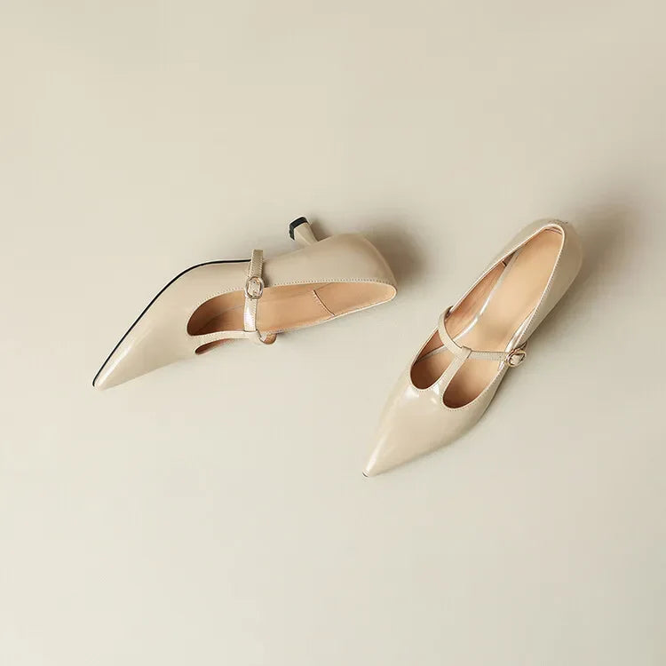 Womens Leather Heels Genuine Leather Classic Fit