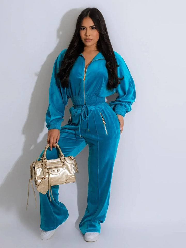 Womens 2-Piece Fleece Tracksuit Soft Fit