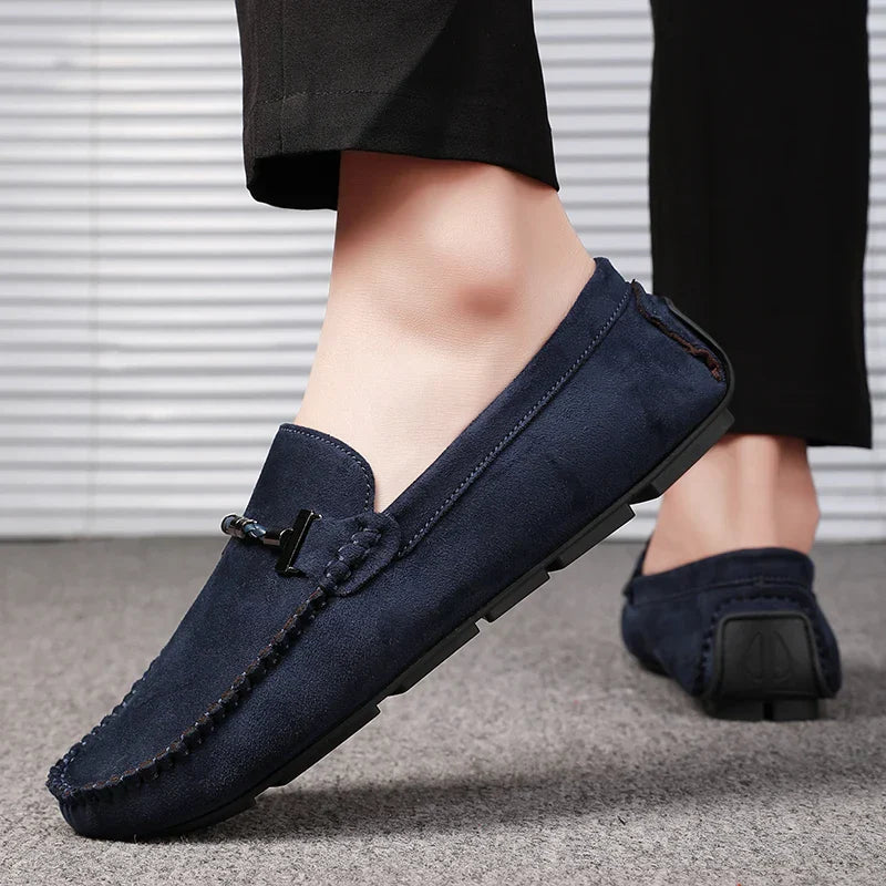 Mens Suede Loafers Slip-On Comfortable
