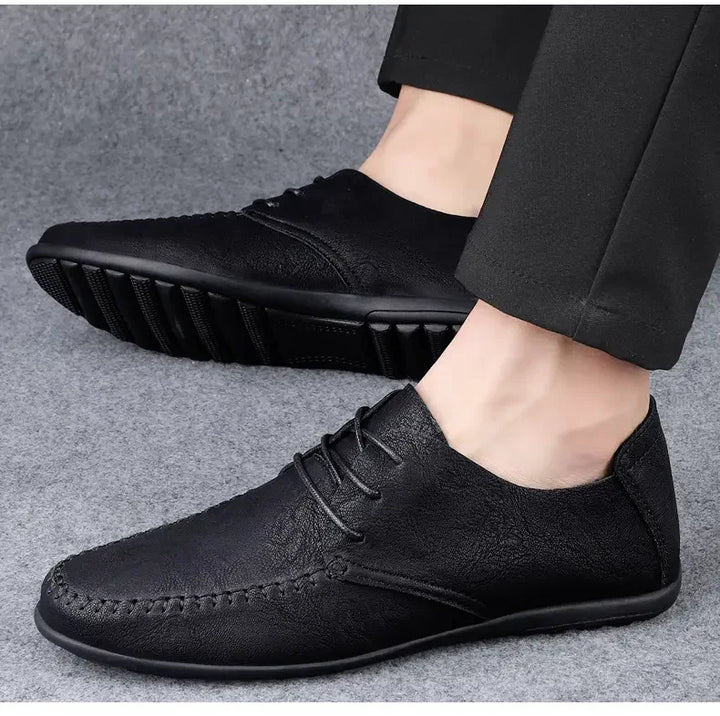 Mens Casual Leather Moccasin Shoes - BritishMode
