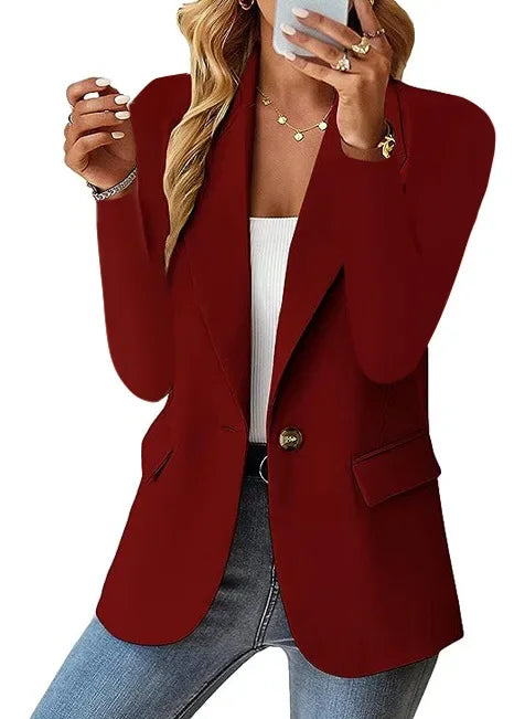 Womens Jacket Classic Fit Solid Material