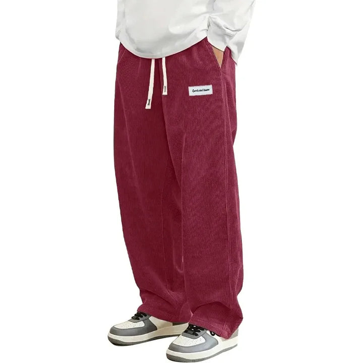 Mens Corduroy Casual Pants Relaxed Fit