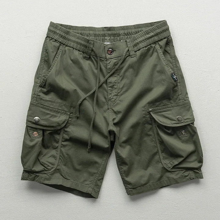 Mens Cargo Shorts Breathable Cotton Casual Fit with Pockets