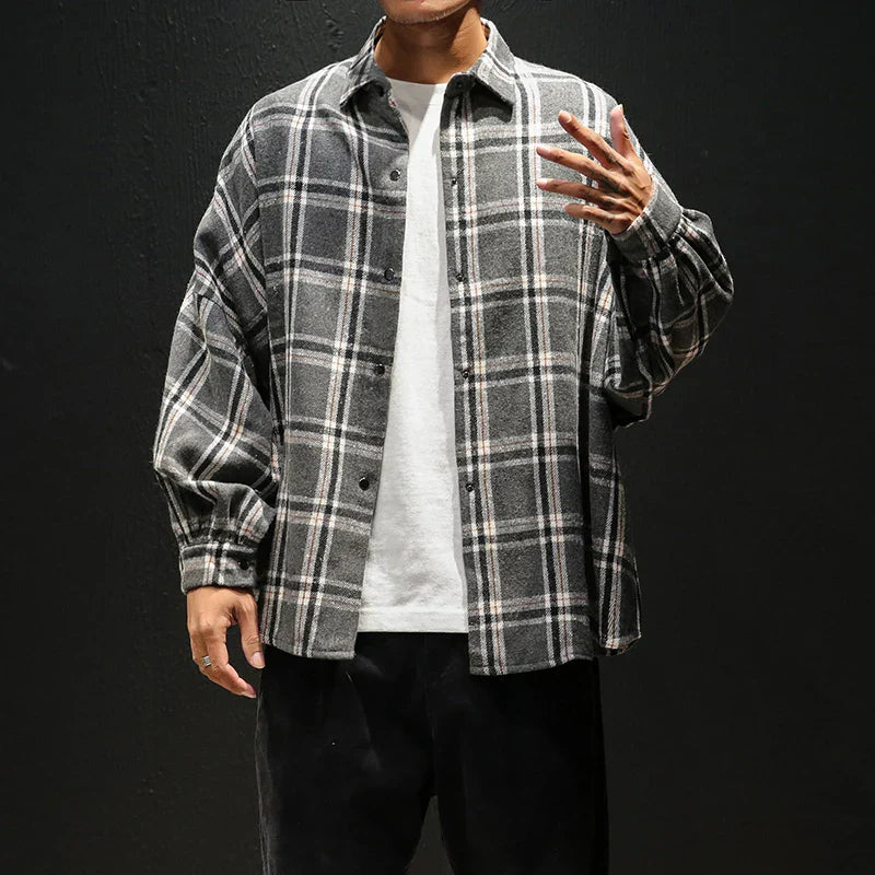 Mens Flannel Shirt Warm Long Sleeve Casual Fit