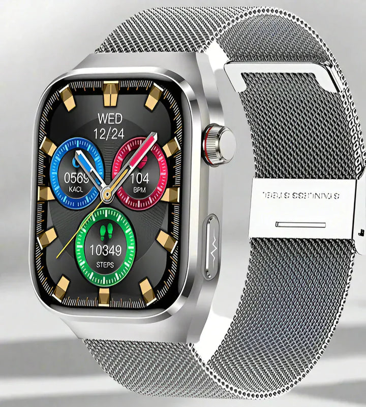 Unisex Smartwatch with ECG Blood Sugar Monitor Amoled Display
