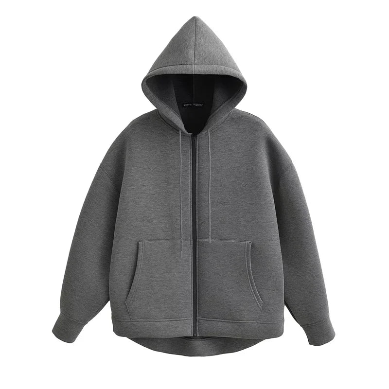 Womens Hoodie Fleece Relaxed Fit with Pockets