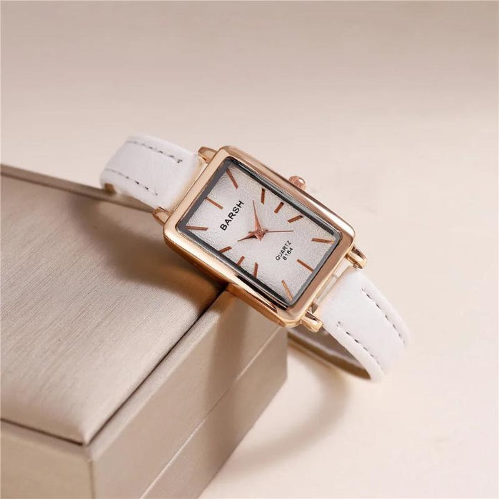 Unisex Slim Fit Rectangular Solid Wristwatch